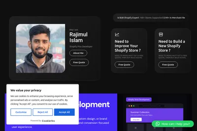 Screenshot of the Rajimul I. homepage