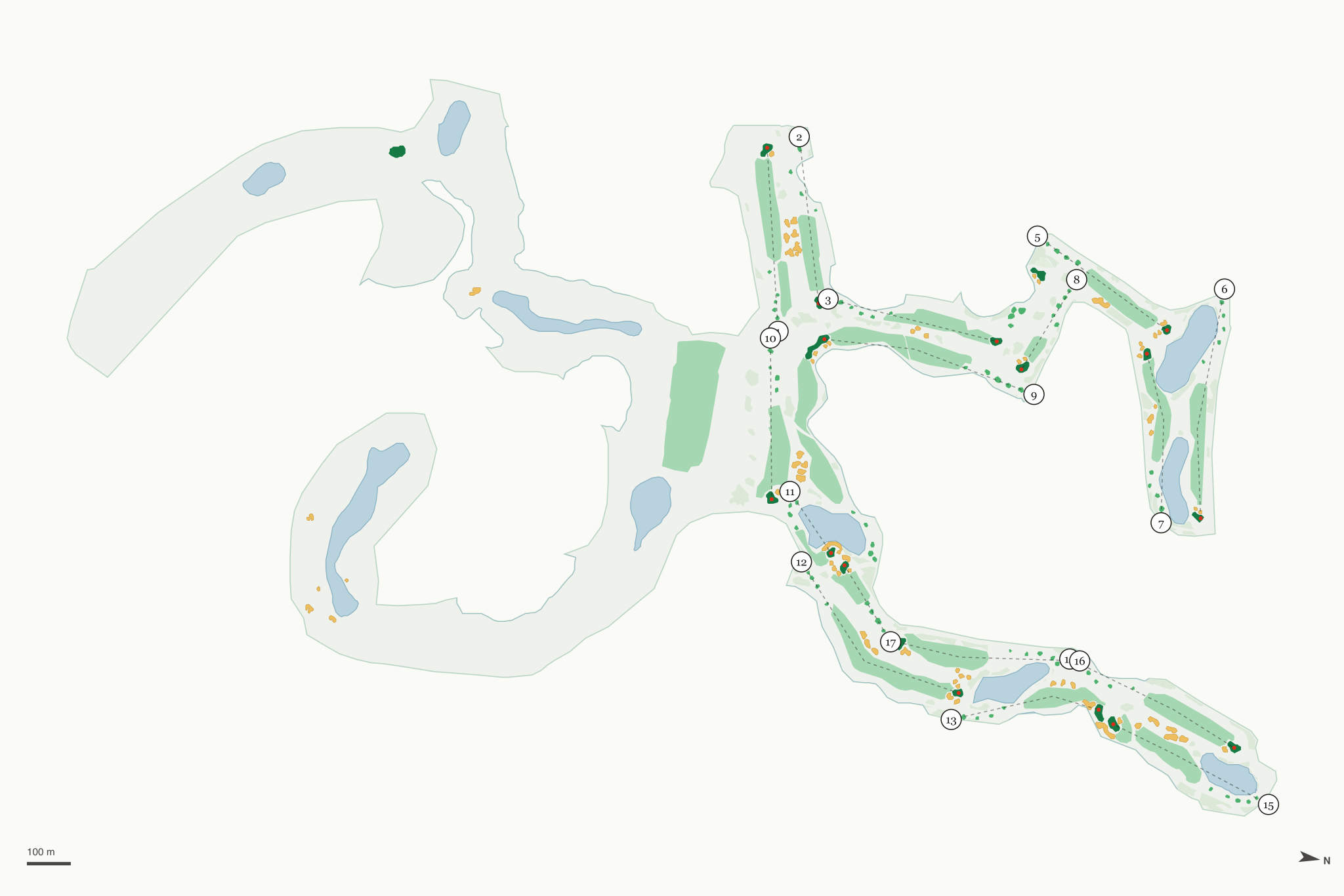 Map of Vineyards Country Club