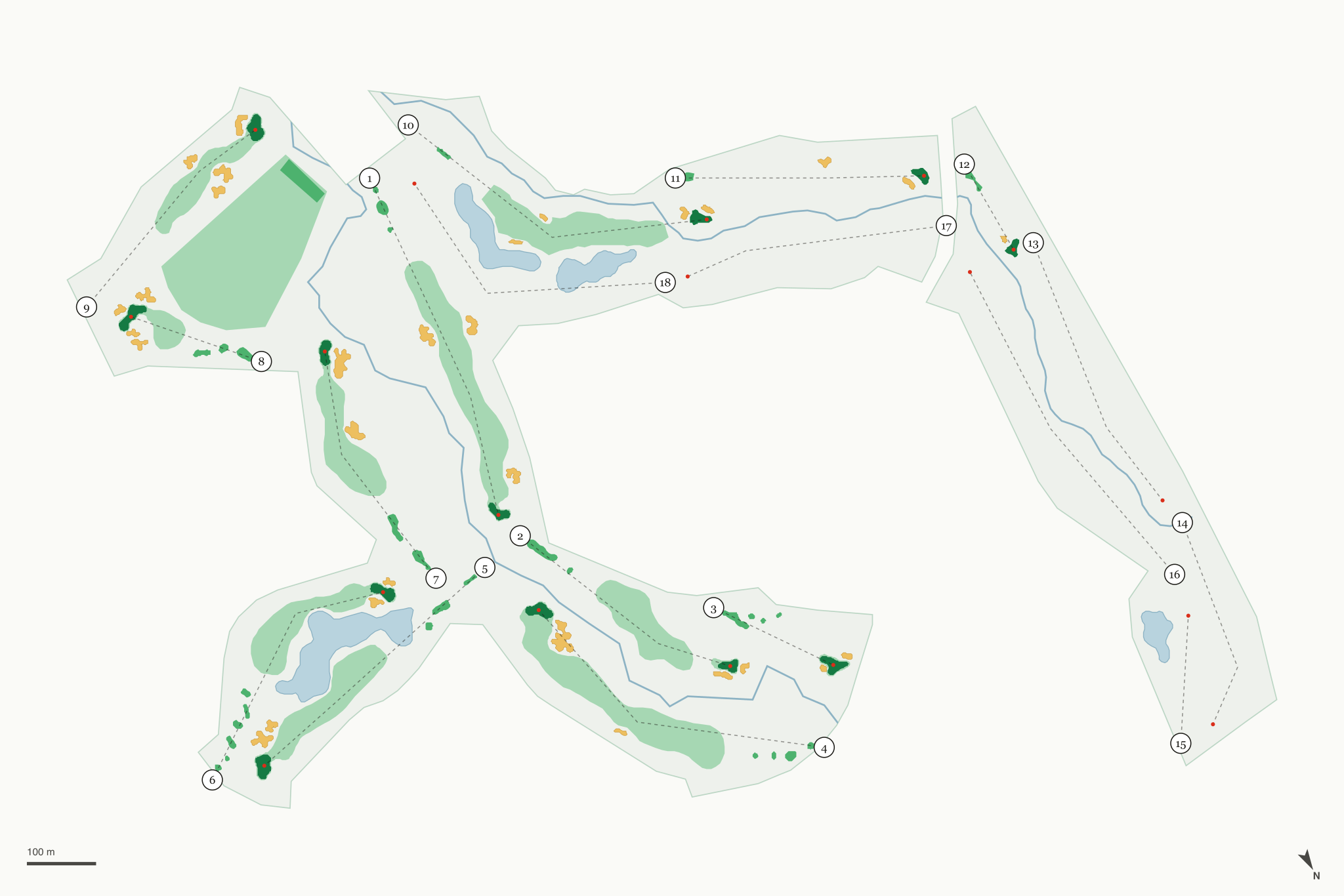 Map of Paradise Valley Golf Course