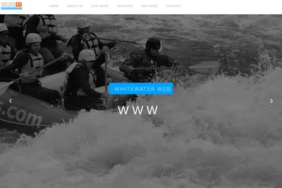 Screenshot of the WhiteWater Web homepage