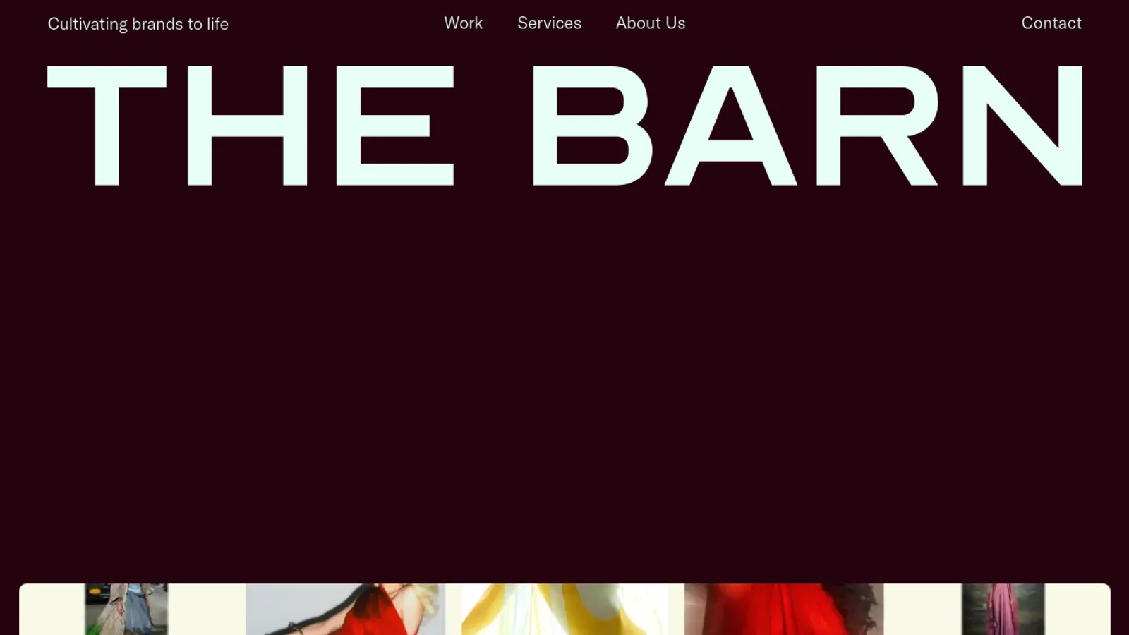 Screenshot of the The Barn homepage