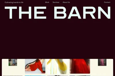 Screenshot of the The Barn homepage
