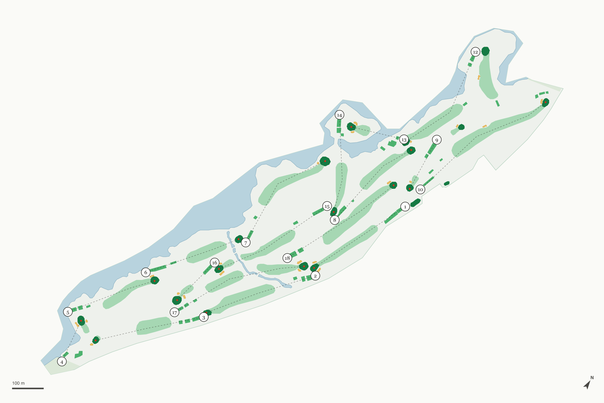 Map of Sprain Lake Golf Course
