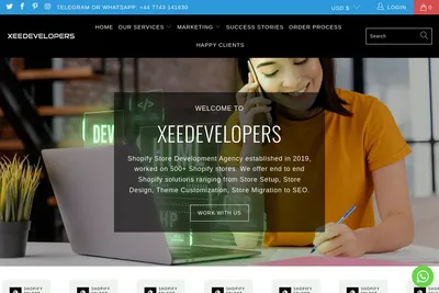 Screenshot of the XeeDevelopers homepage