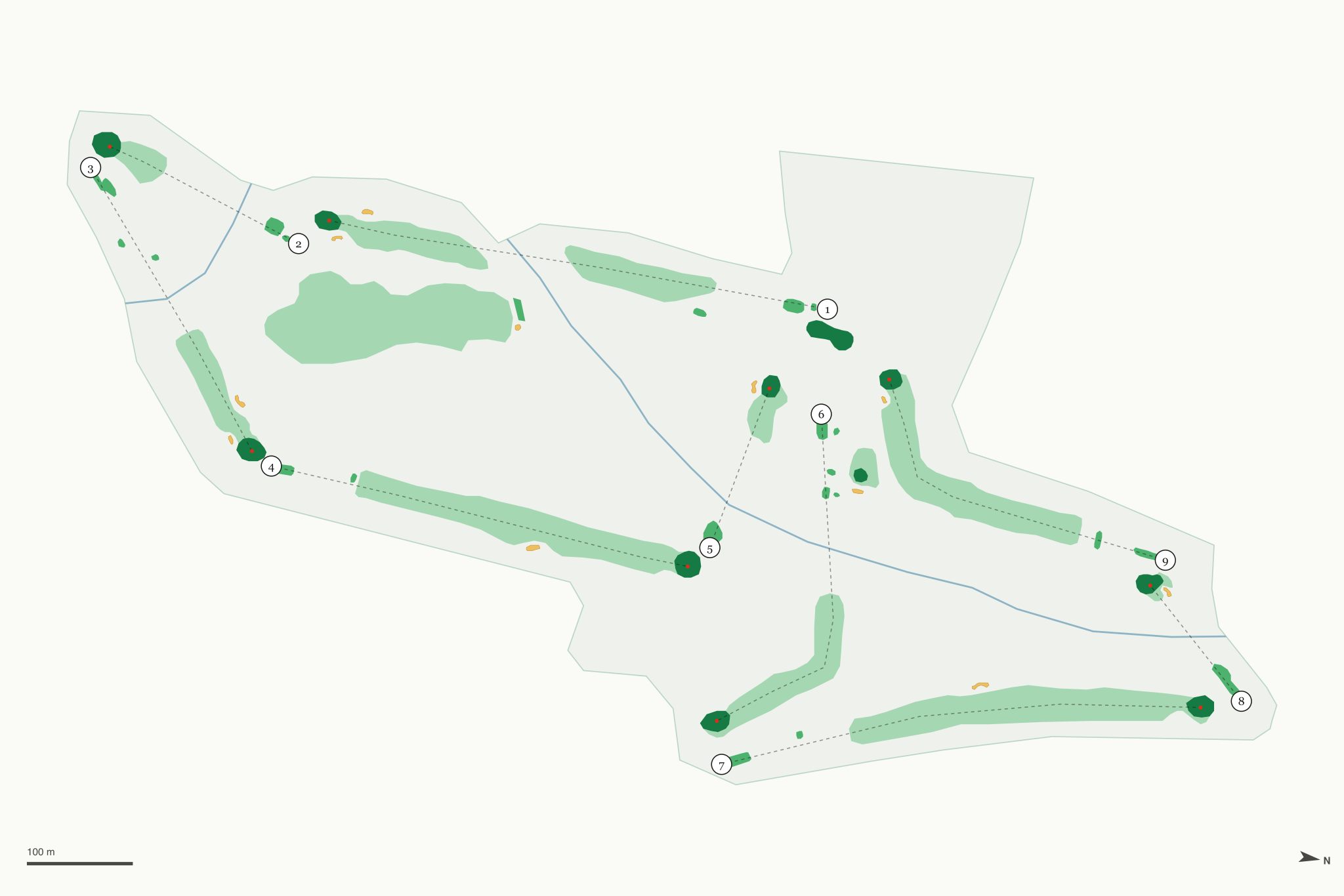 Map of Spreading Antlers Golf Course