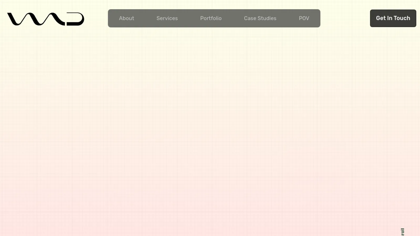 Screenshot of the WMD Agency homepage