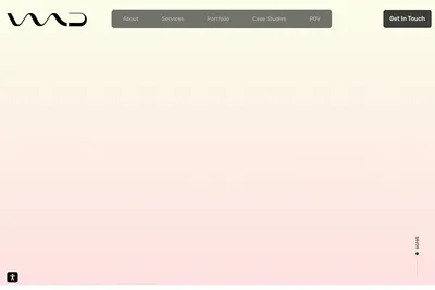 Screenshot of the WMD Agency homepage