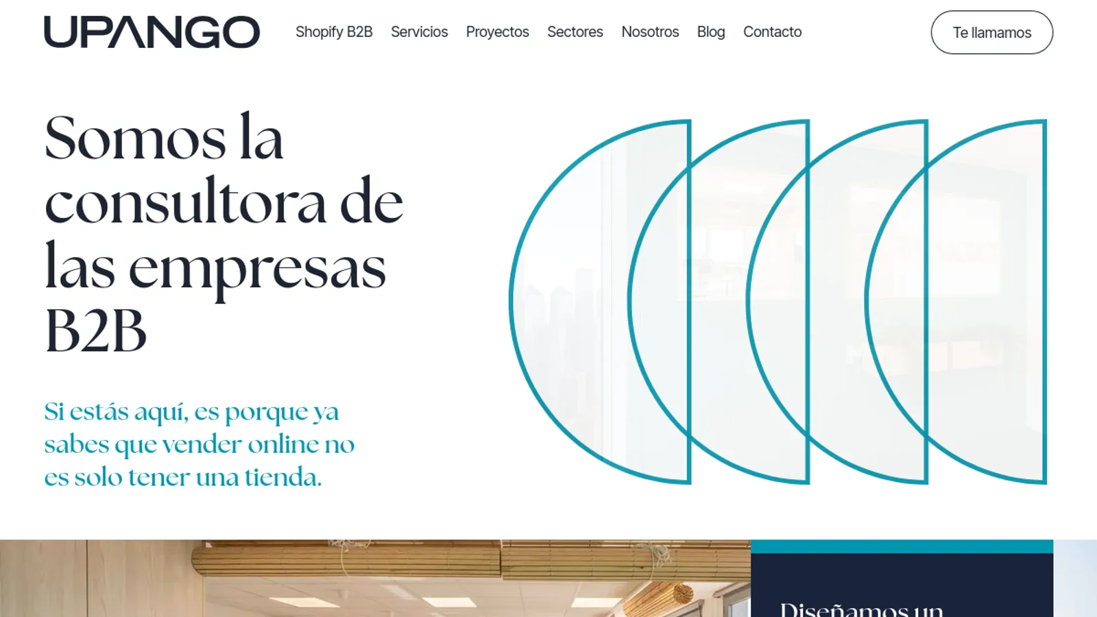 Screenshot of the Upango Consulting homepage
