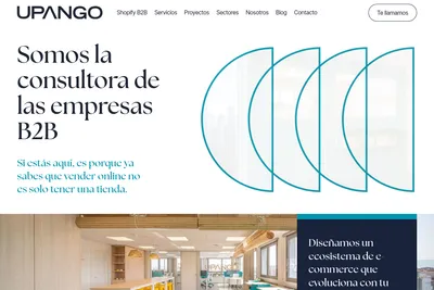 Screenshot of the Upango Consulting homepage
