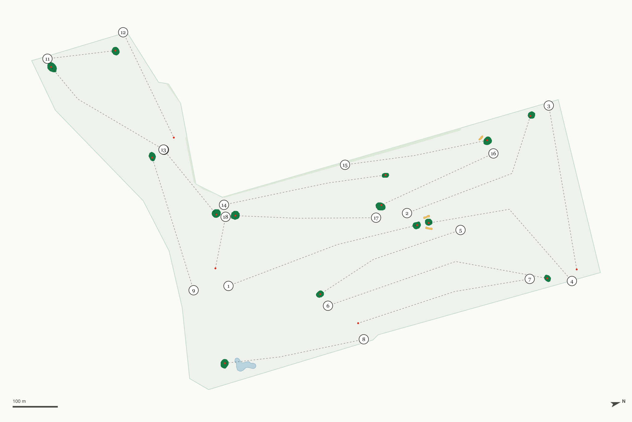 Map of The Oaks Golf Course