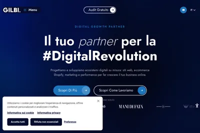 Screenshot of the GILBI homepage