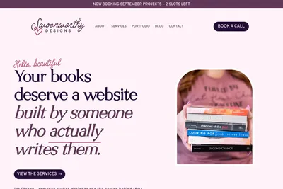 Screenshot of the Swoonworthy Designs homepage