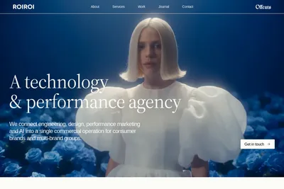 Screenshot of the ROIROI Group AB homepage