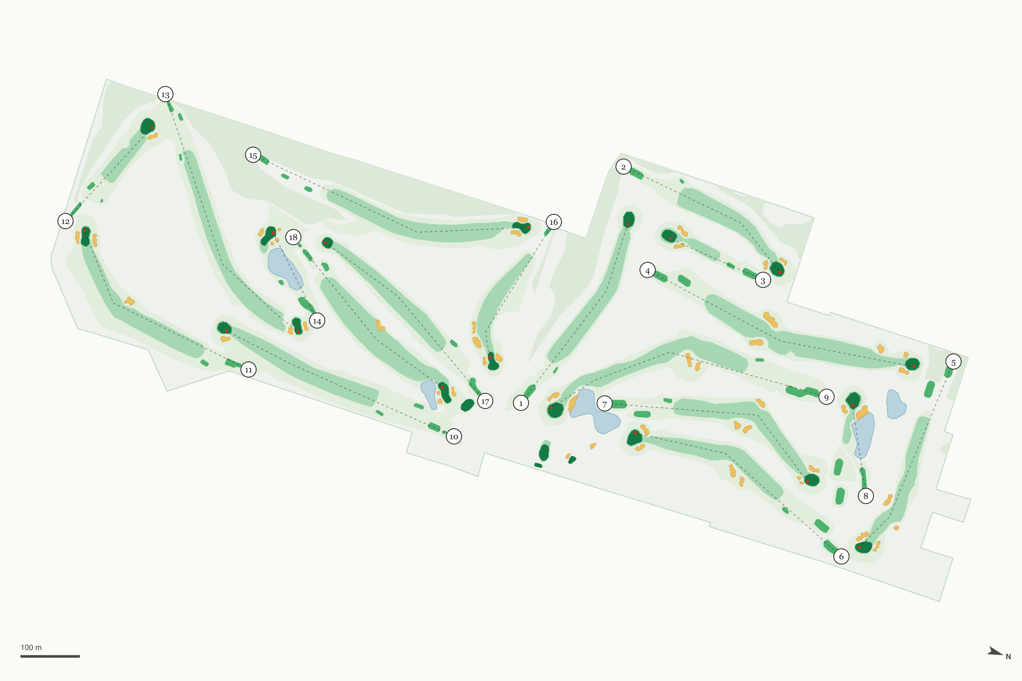 Map of Hayward Golf Course