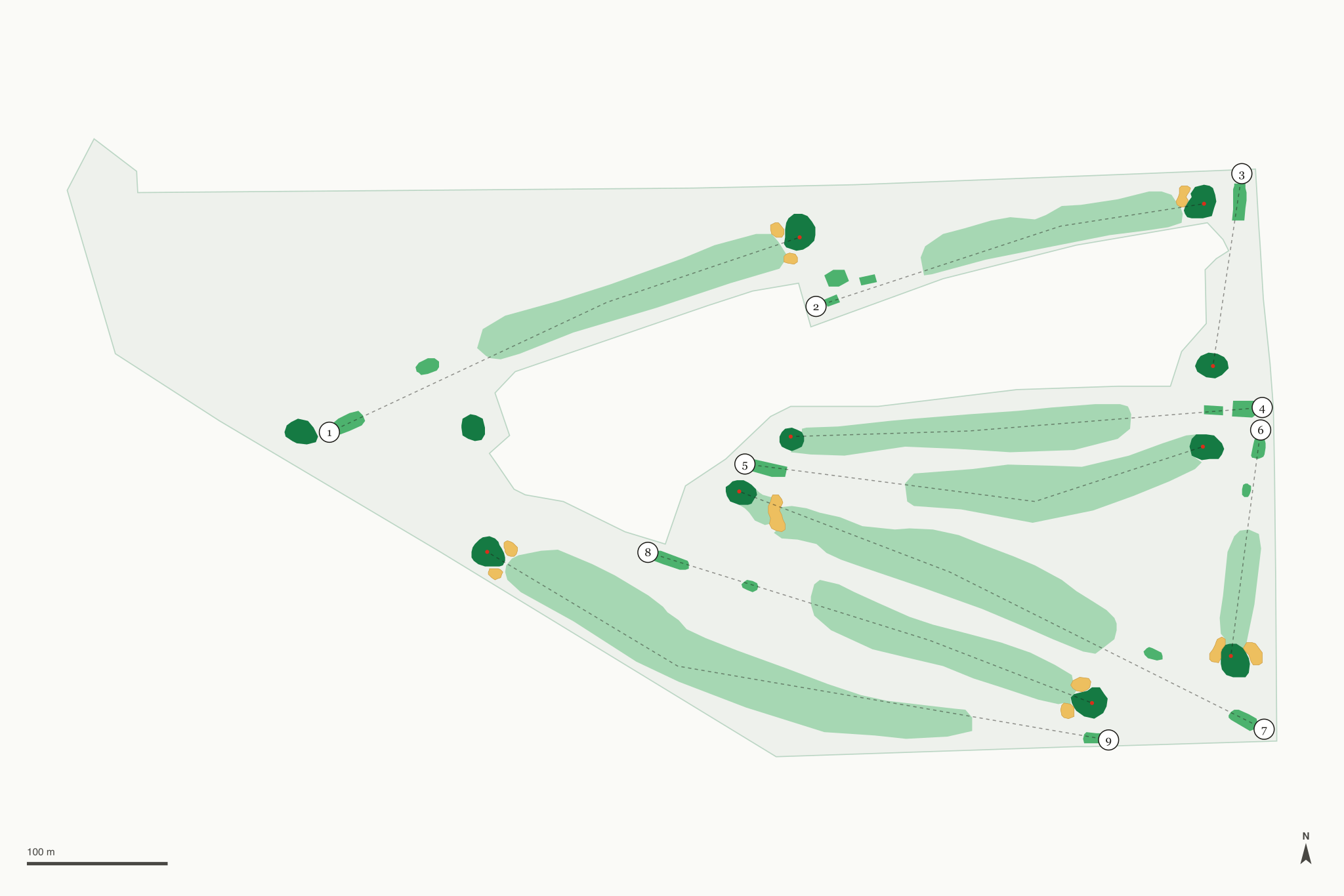 Map of Ponderosa Golf Course