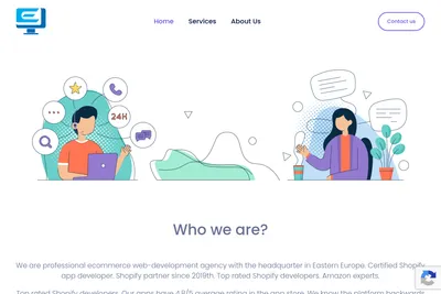Screenshot of the EC Apps Sp z o o homepage