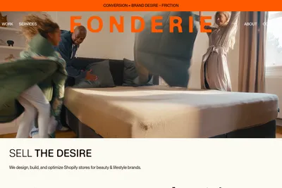 Screenshot of the FONDERIE homepage