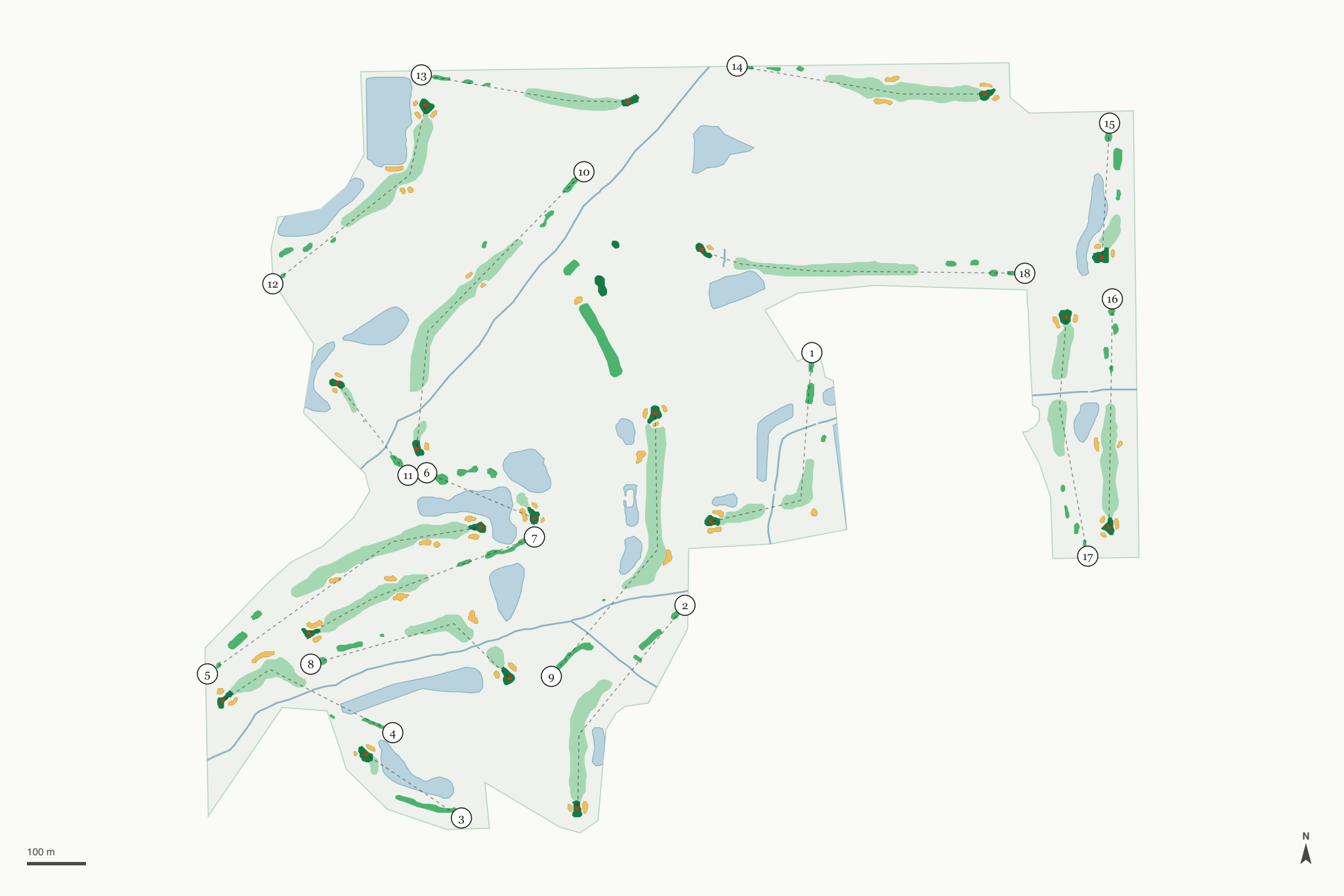 Map of Bridgewater Golf Club