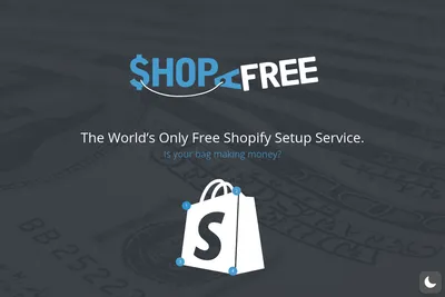 Screenshot of the ShopaFree homepage