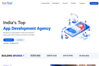 Screenshot of the Grx Pixel homepage