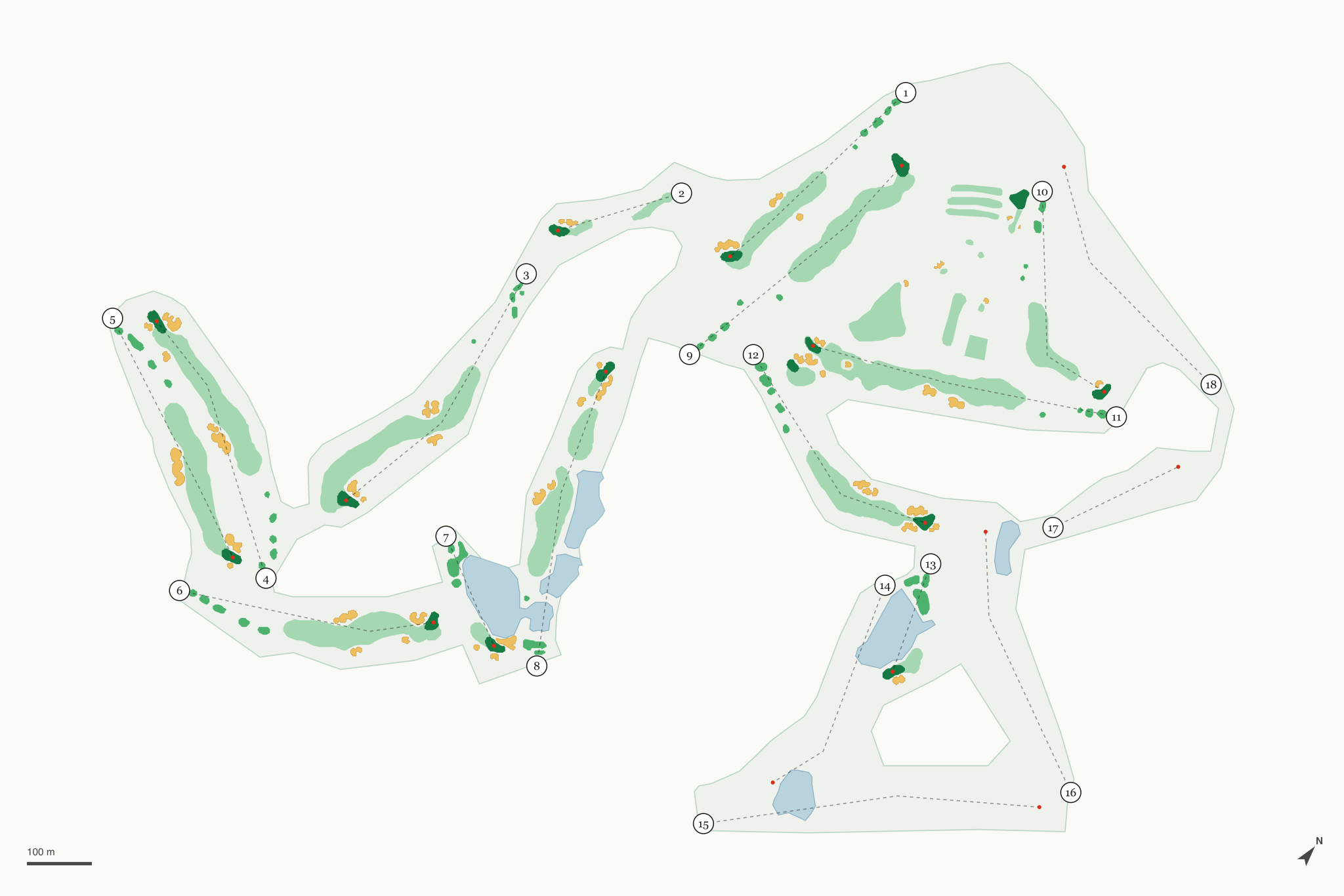 Map of Country Club of the North