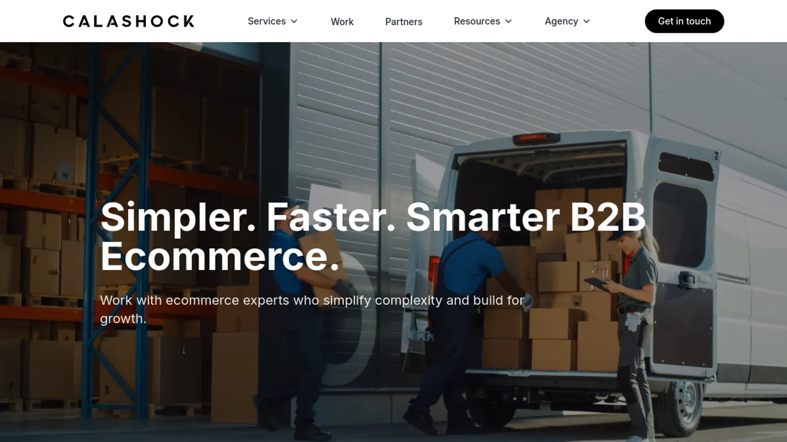 Screenshot of the Calashock homepage