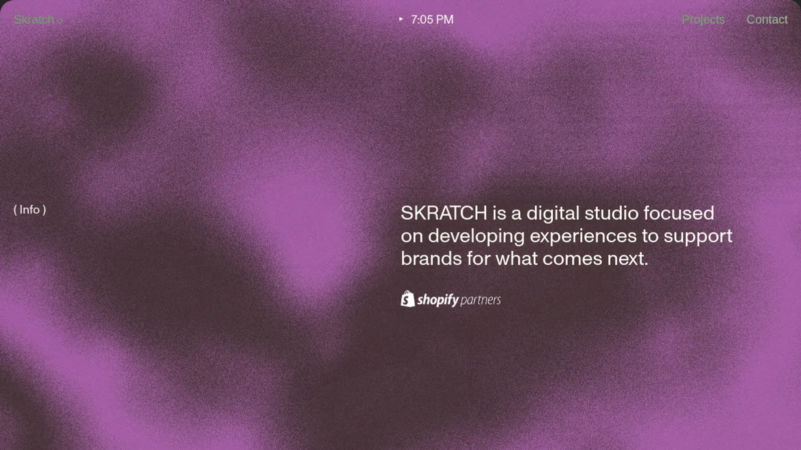 Screenshot of the SKRATCH homepage