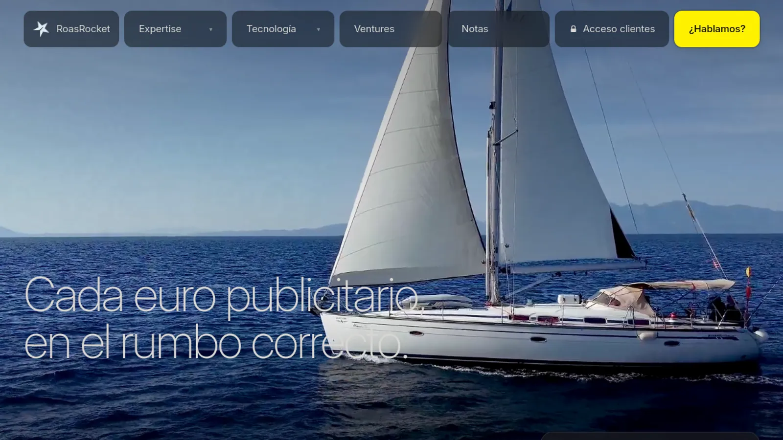 Screenshot of the Roas Rocket S.L. homepage