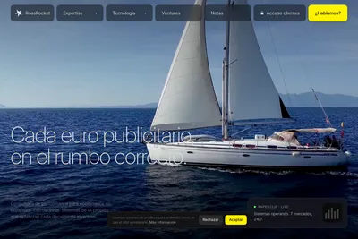 Screenshot of the Roas Rocket S.L. homepage