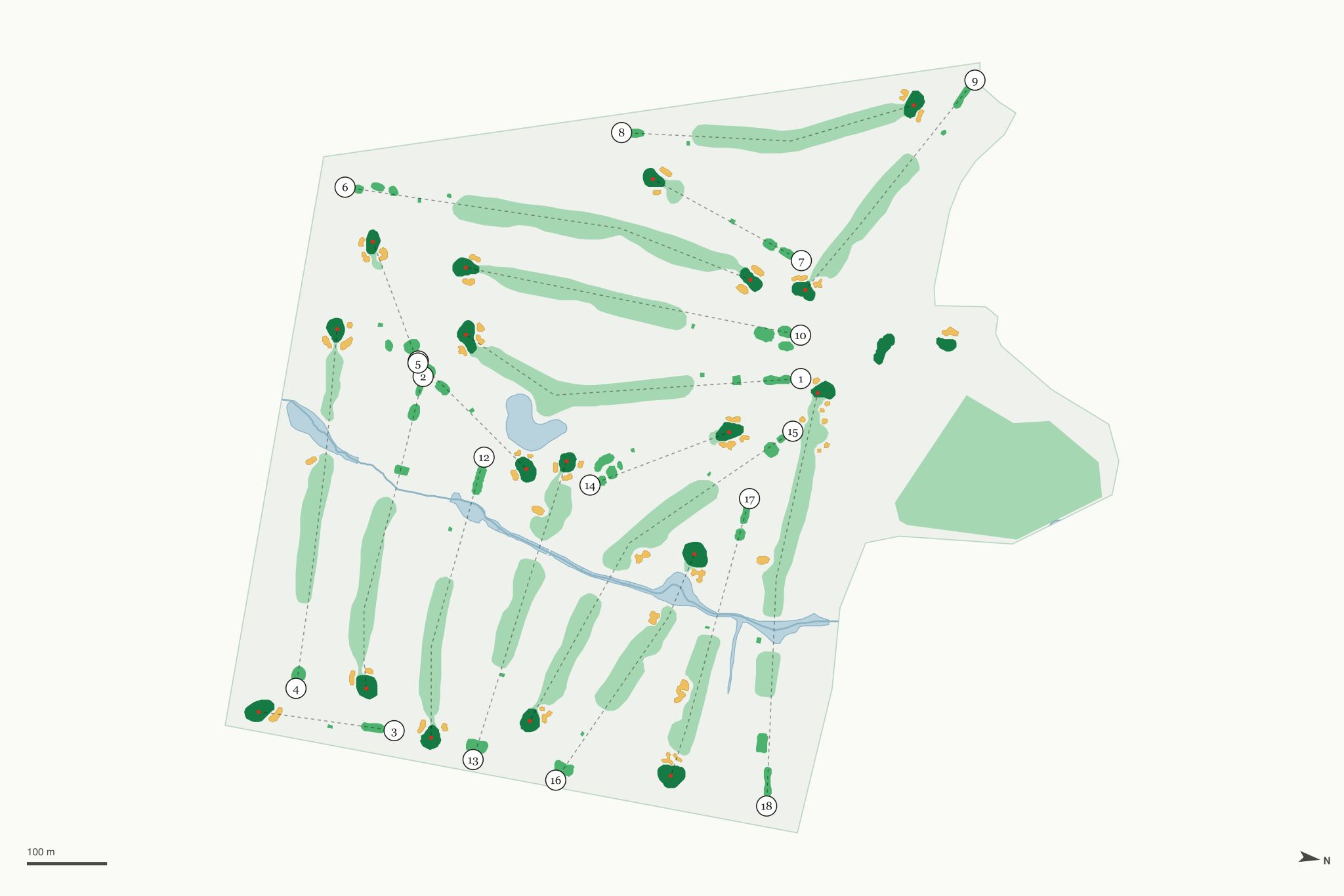 Map of Brown Deer Park Golf Course
