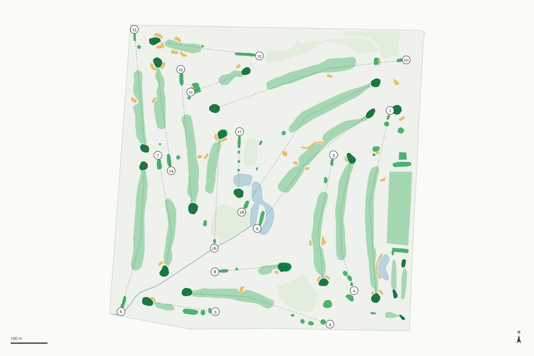 Map of Crystal Springs Golf Course