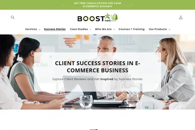 Screenshot of the BOOST STAR Experts homepage
