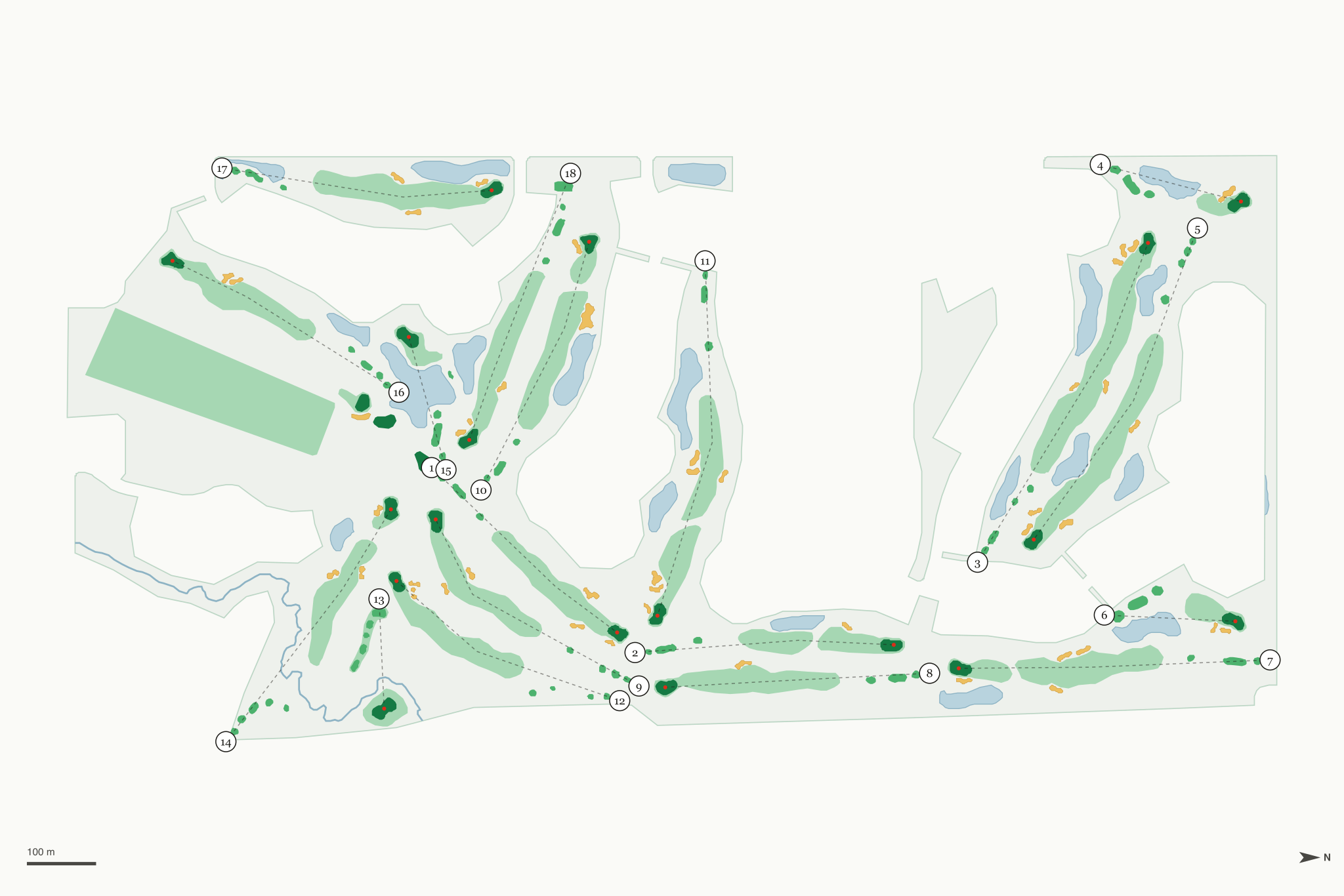 Map of Otter Creek Golf Course