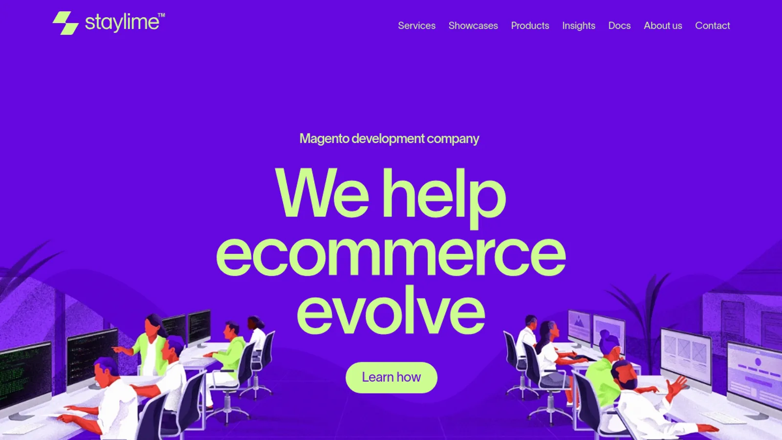 Screenshot of the Staylime homepage