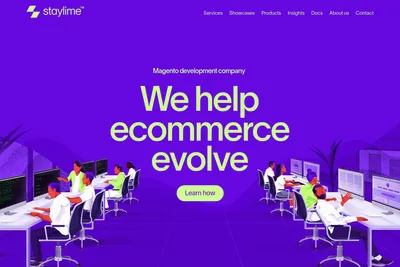Screenshot of the Staylime homepage