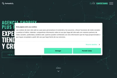 Screenshot of the Fantasticfy homepage