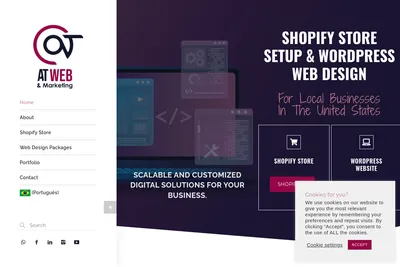 Screenshot of the Adriana Samra homepage