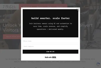 Screenshot of the 7Rock Marketing homepage
