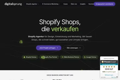 Screenshot of the digitalsprung GmbH homepage