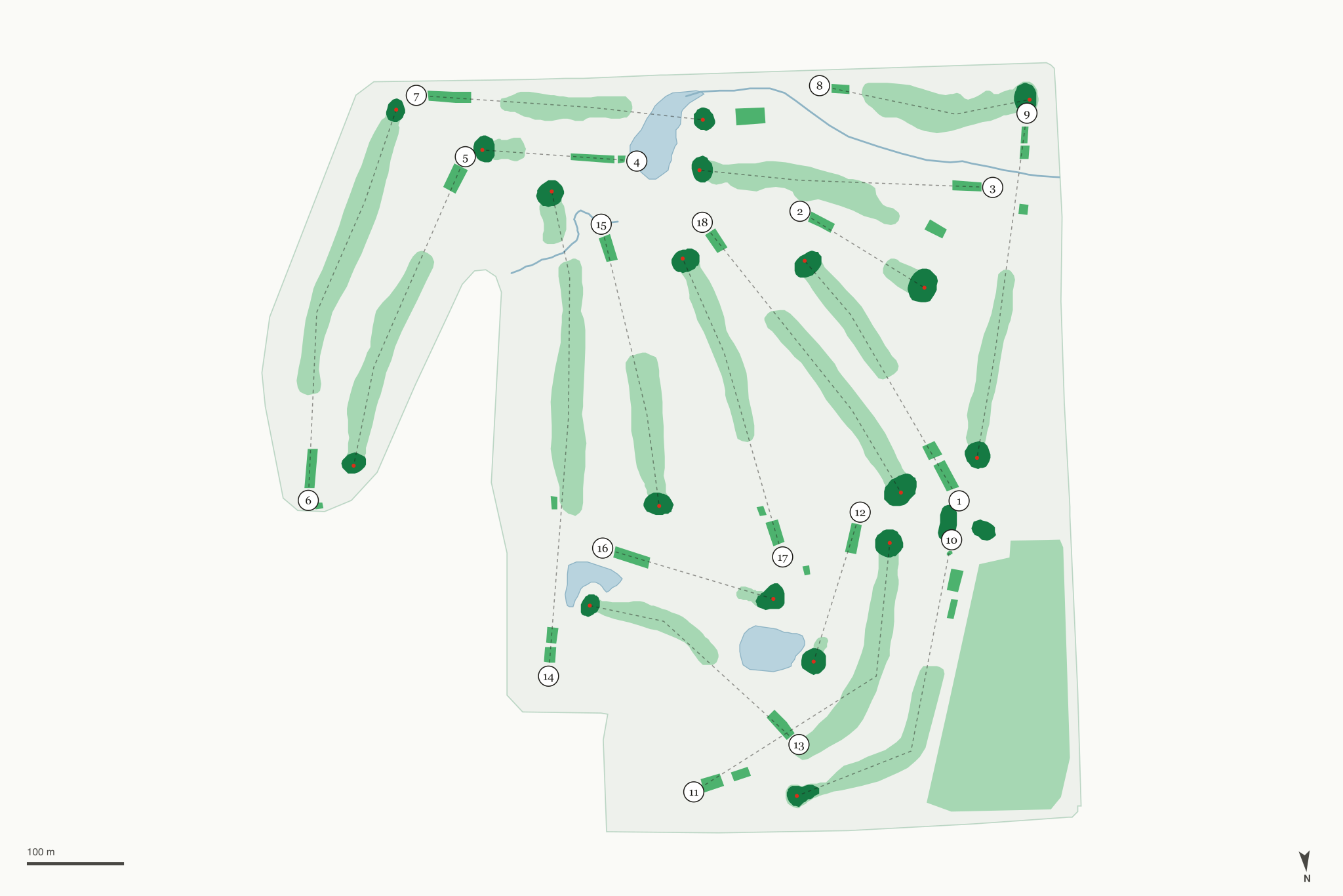 Map of Minor Park Golf Course