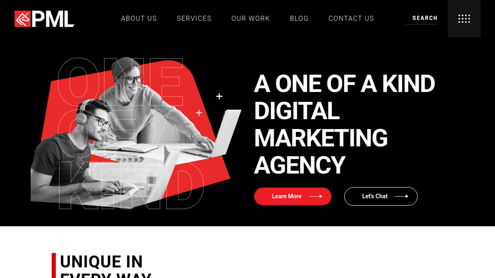 Screenshot of the Philly Marketing Labs homepage