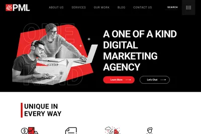 Screenshot of the Philly Marketing Labs homepage