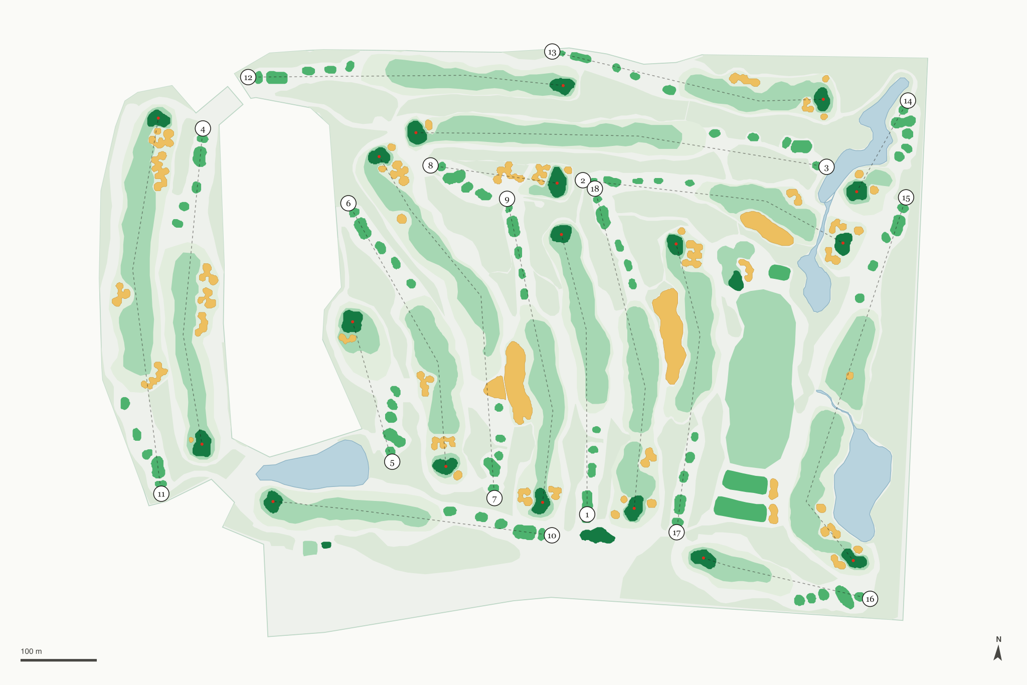 Map of Timber Pointe Golf Club