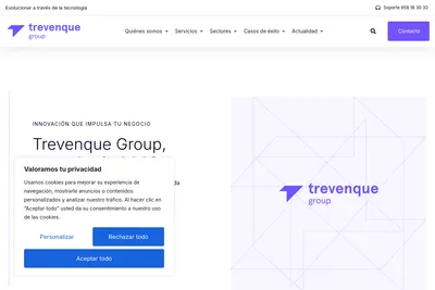 Screenshot of the Trevenque Group homepage