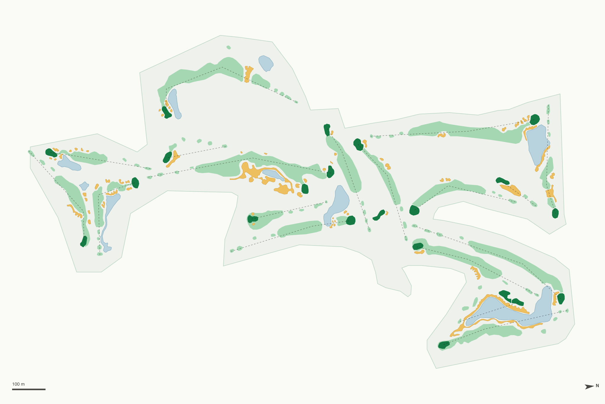 Map of Sandy Pines Golf Club