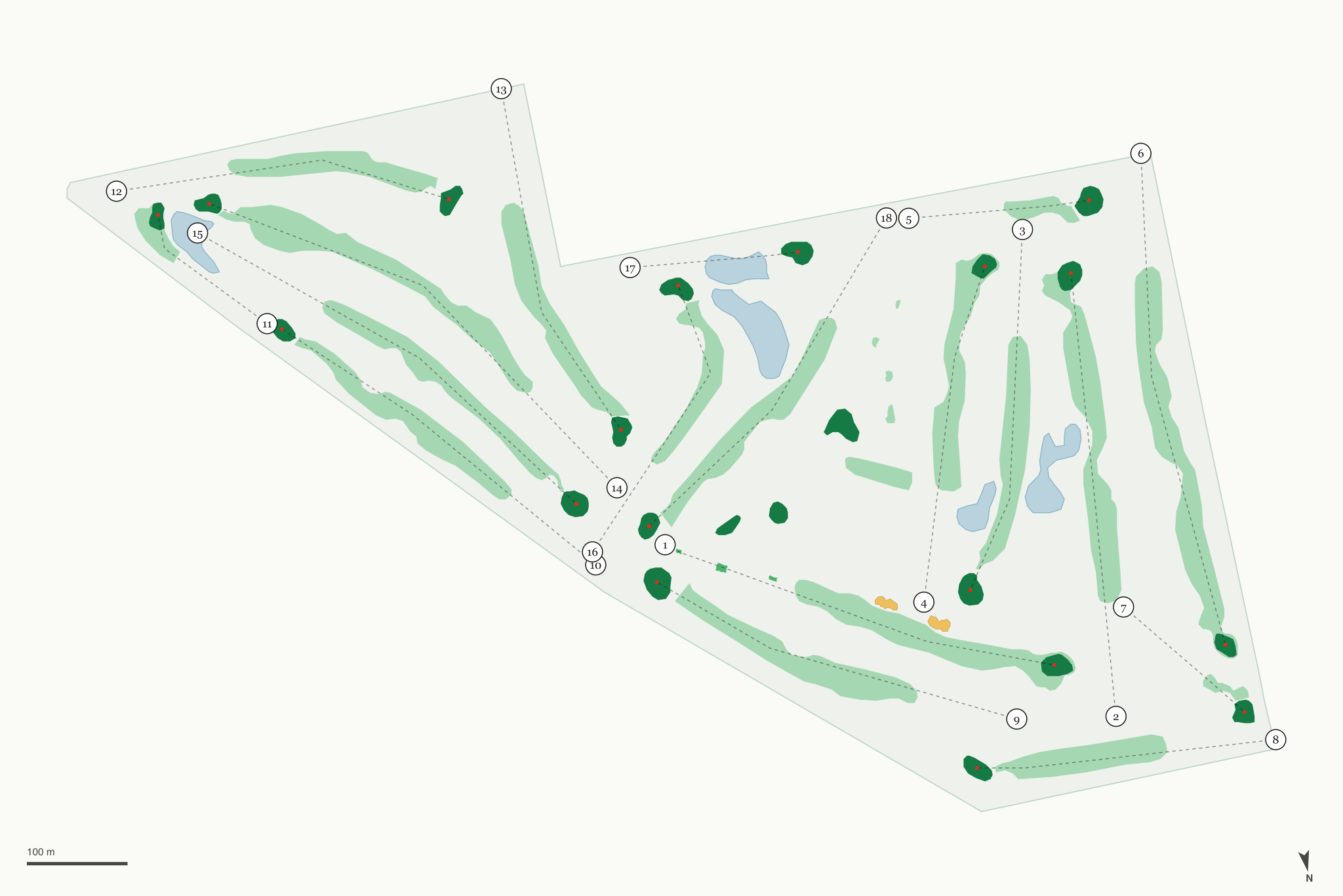 Map of Rolling Green Country Club