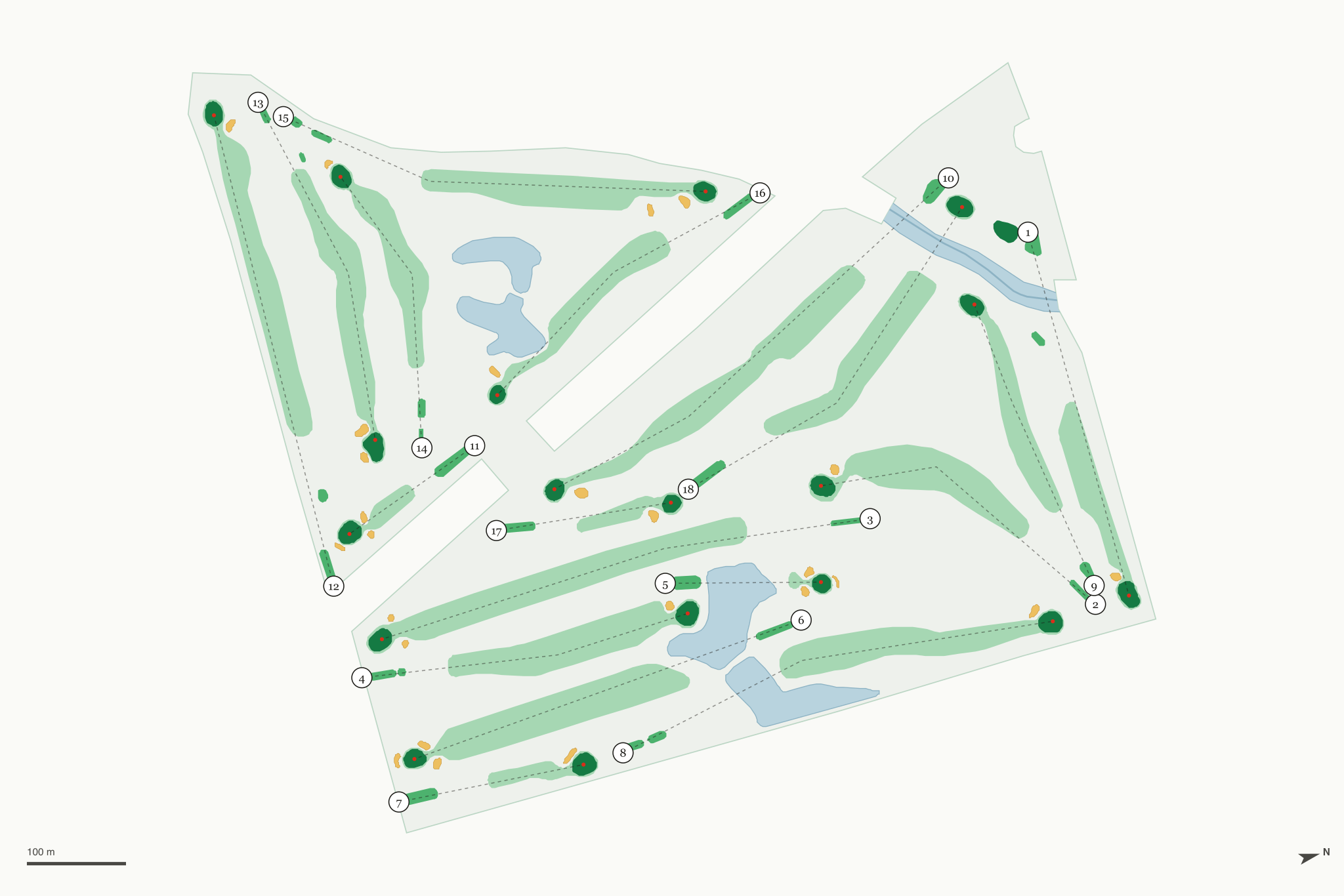Map of Dry Creek Ranch Golf Course