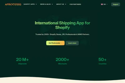 Screenshot of the Approosters homepage