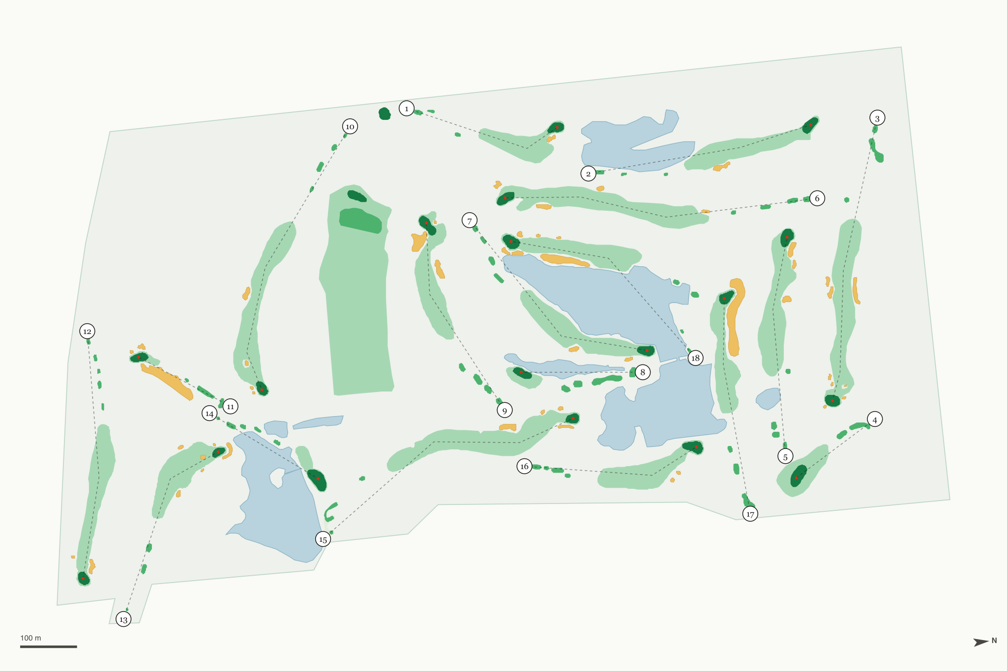 Map of Rock Hollow Golf Club