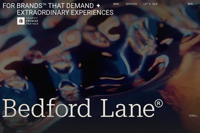 Screenshot of the Bedford Lane homepage